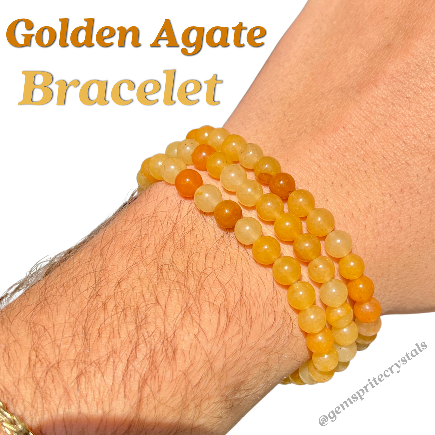 Golden Agate Bracelet 6mm