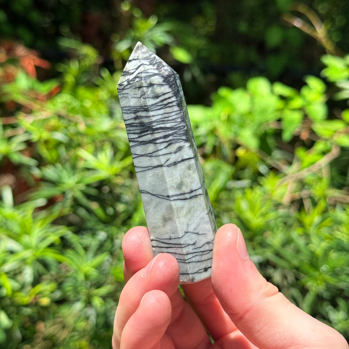 3” Spiderweb Jasper Tower