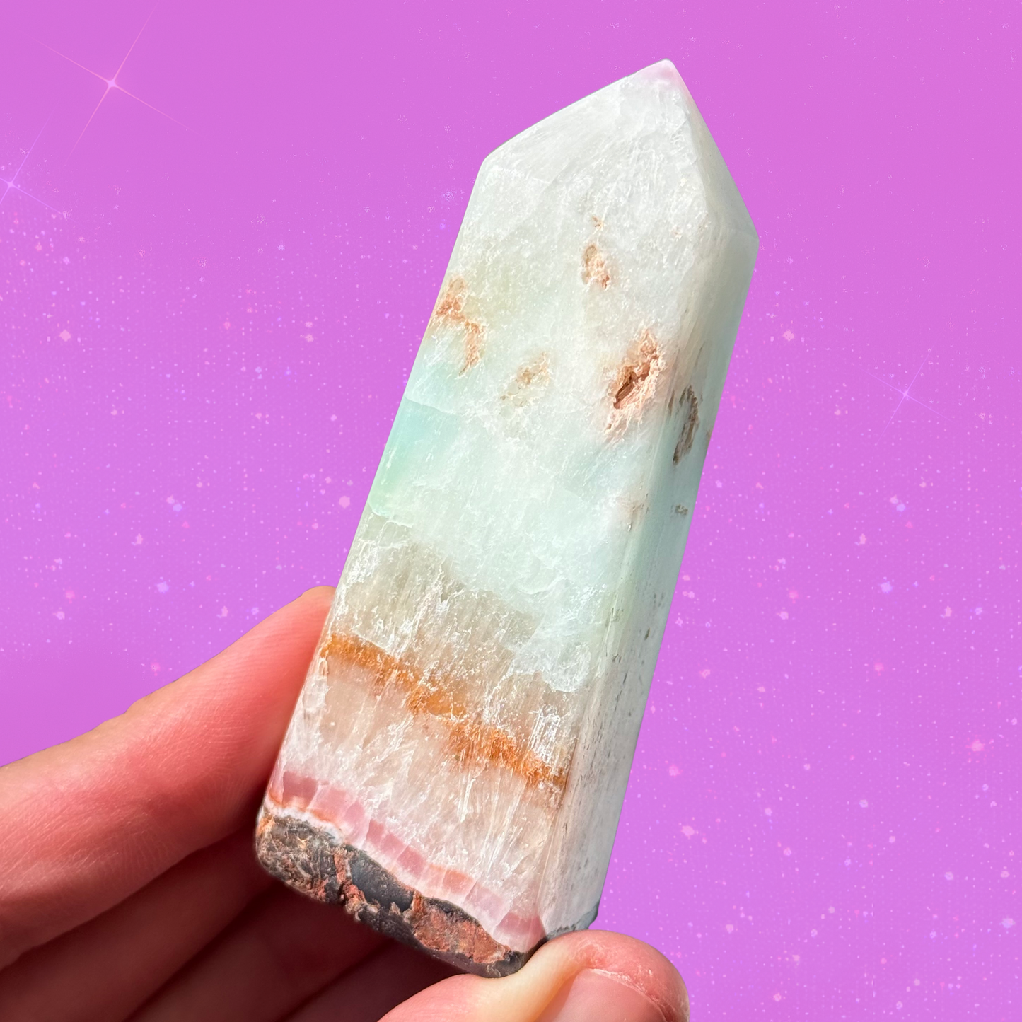 Electric Blue Aragonite Obelisk C11