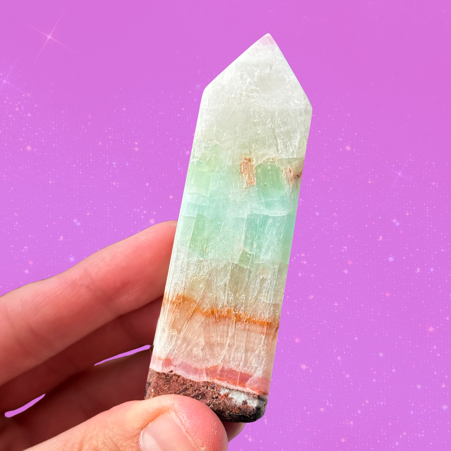Electric Blue Aragonite Obelisk C11