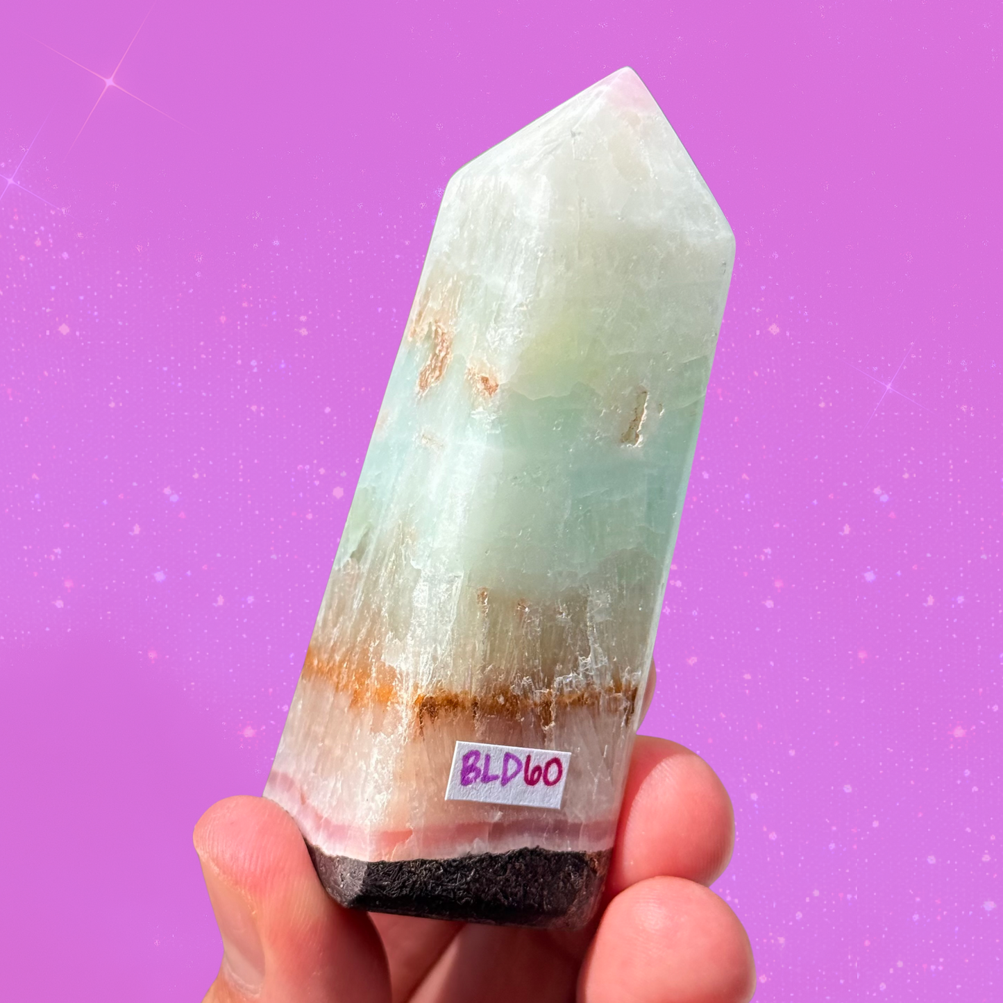 Electric Blue Aragonite Obelisk C11