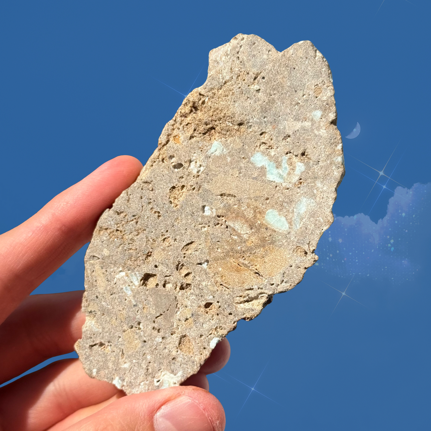 Raw Blue Aragonite Slab