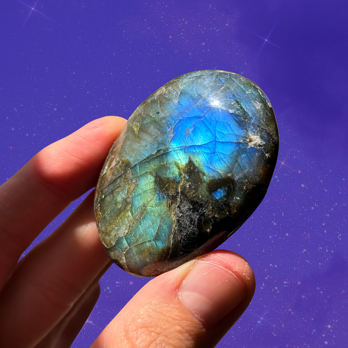 Labradorite Palm Stone C19