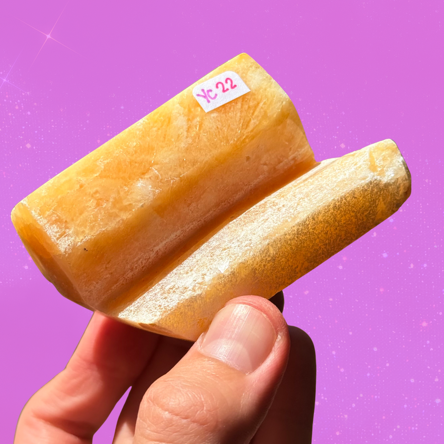 Orange Calcite Cylindrical Formation C22