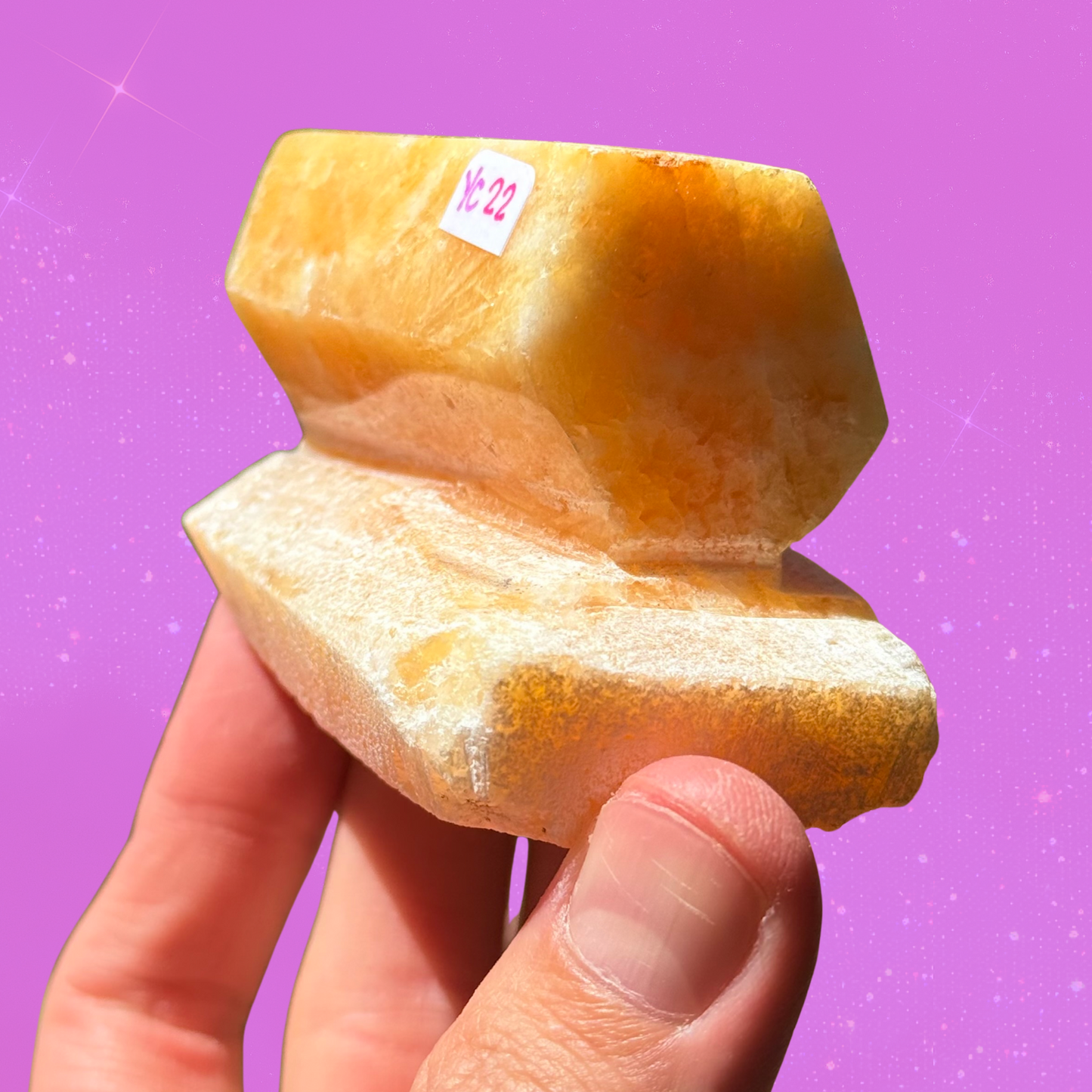 Orange Calcite Cylindrical Formation C22