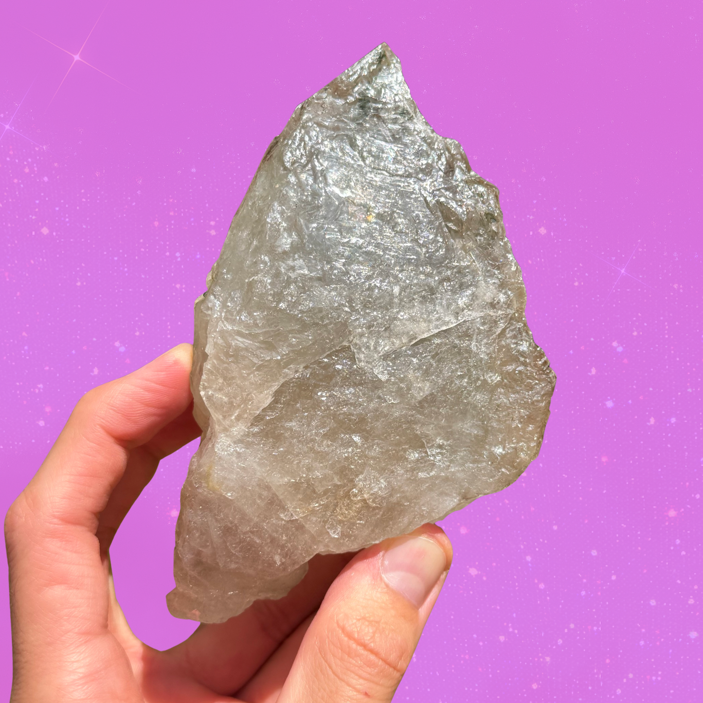 Elestial Smoky Quartz Point with Beautiful Scale Formations
