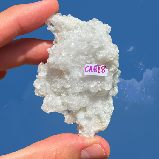 White Sugary Dogtooth Calcite Cluster