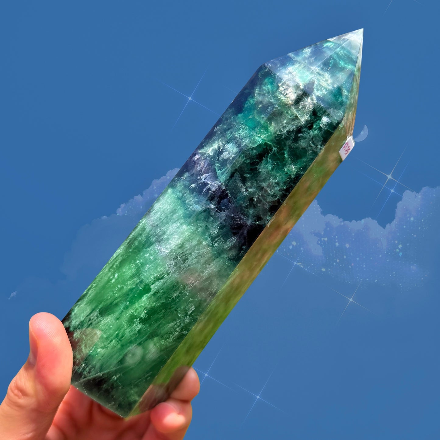 Stunning Deep Blue-Green Fluorite Tower