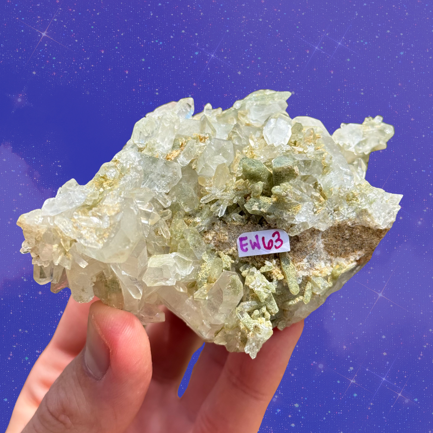 Chlorite-Included Quartz Cluster