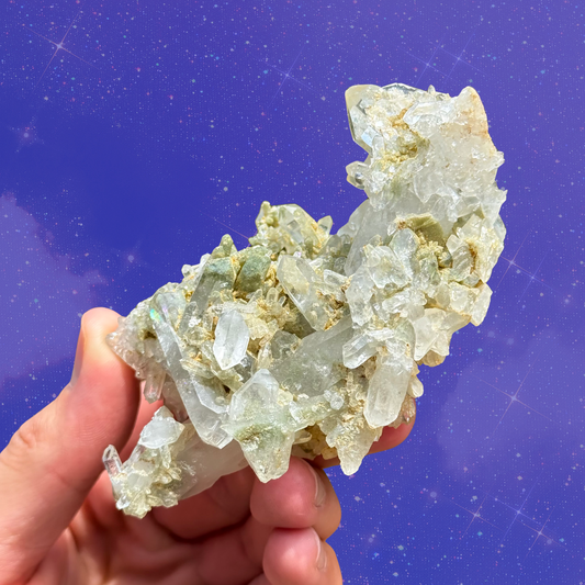 Chlorite-Included Quartz Cluster