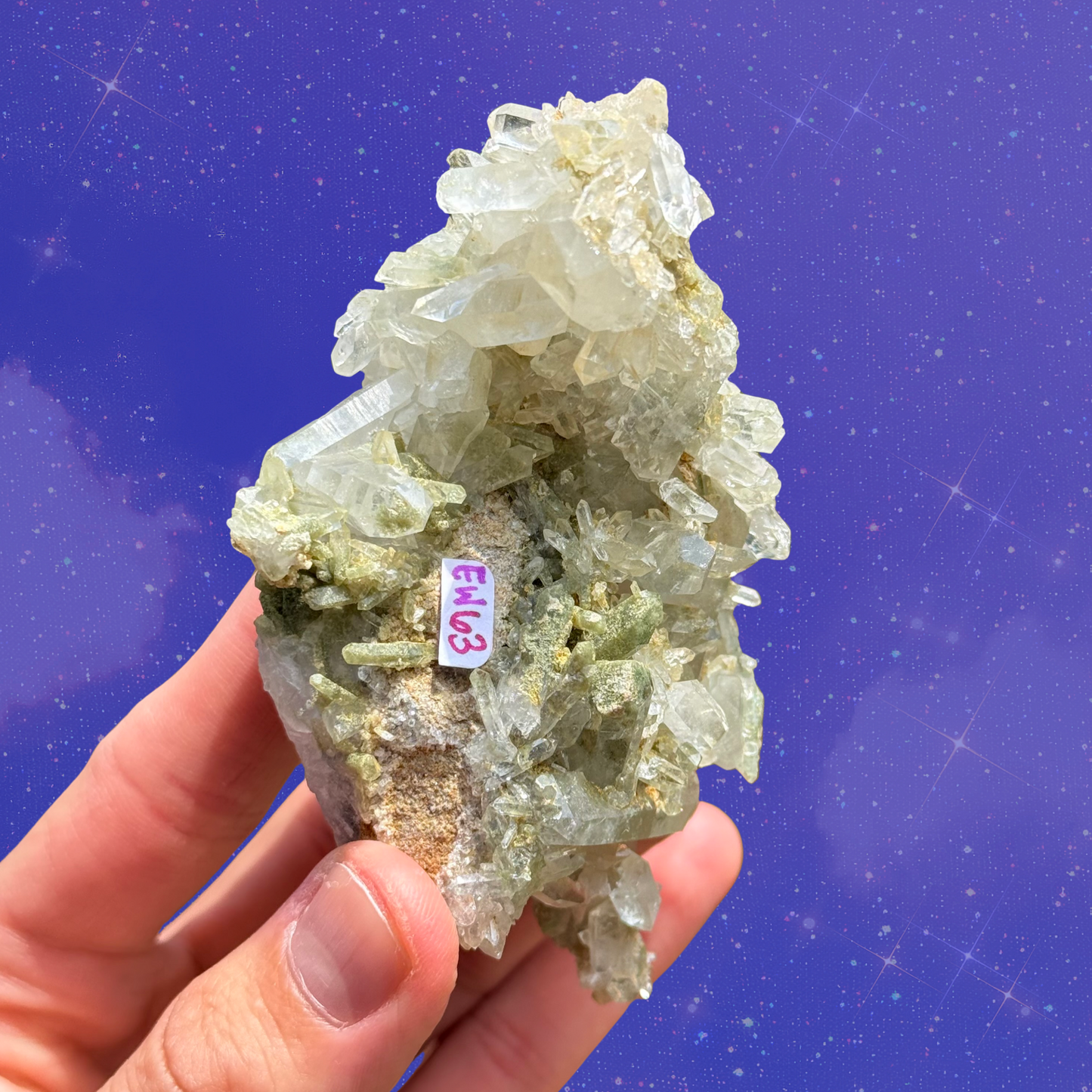 Chlorite-Included Quartz Cluster