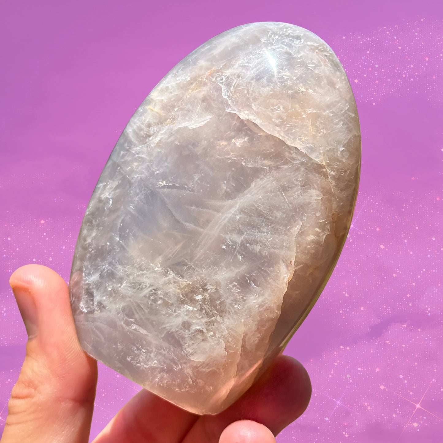 Blue Rose Quartz (Dumortierite-Filled) Freeform