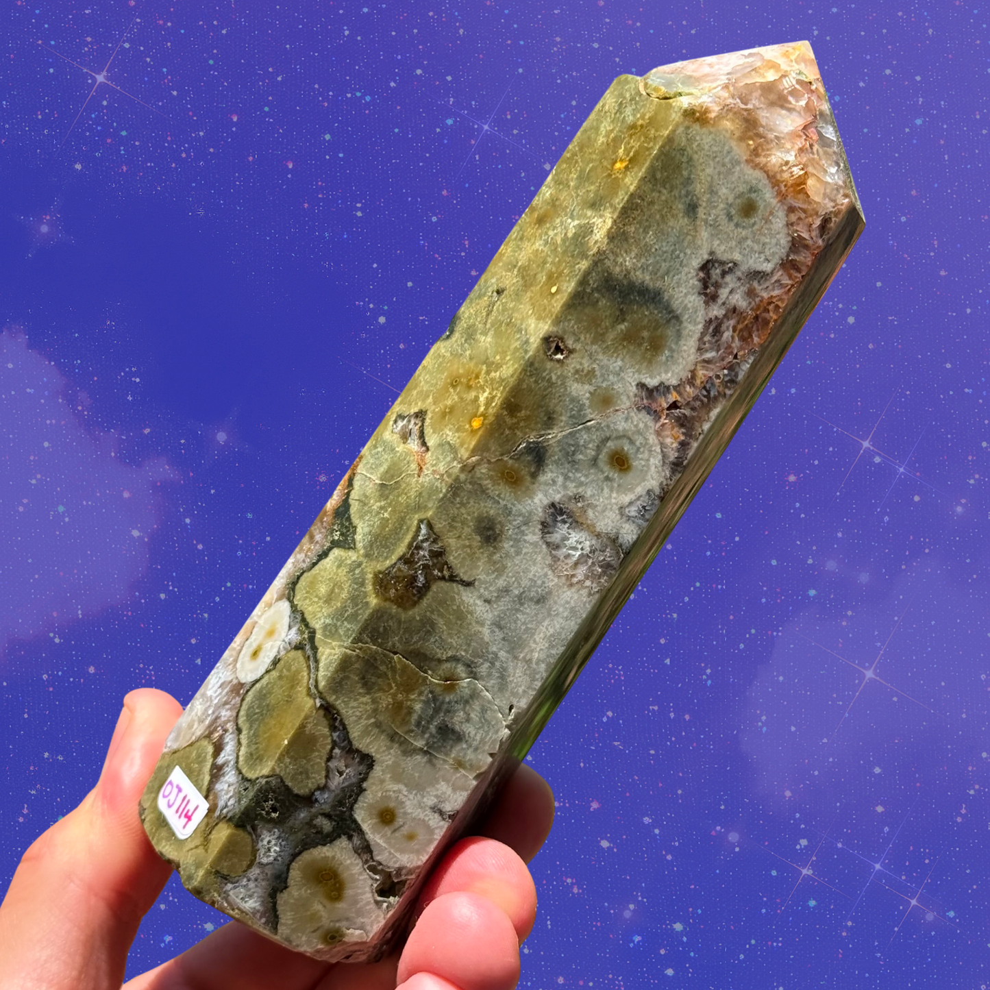 SALE! Kabamby Jasper Tower with Gorgeous Golden Healer Quartz