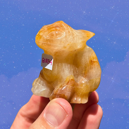 Golden Healer Quartz Dragon