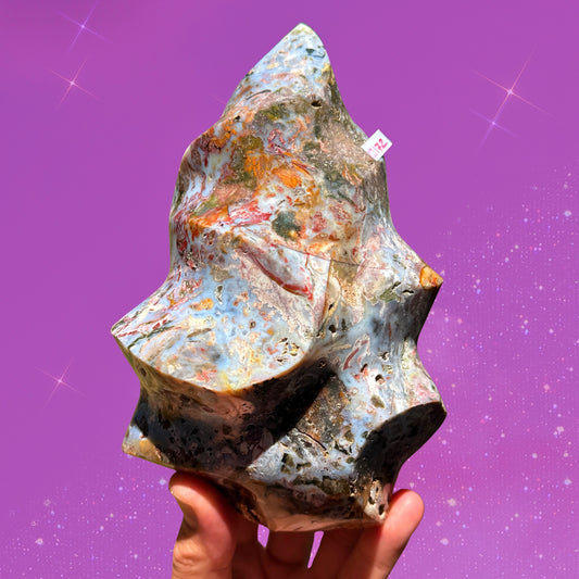 STUNNING Cosmic Ocean Jasper Flame