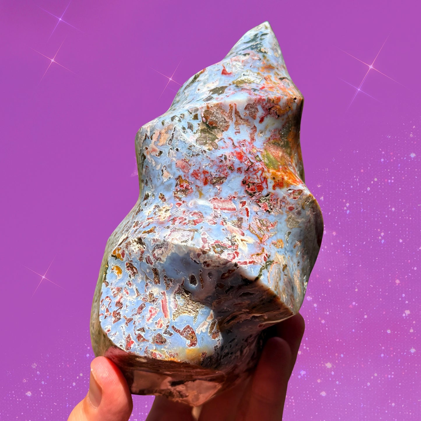 STUNNING Cosmic Ocean Jasper Flame