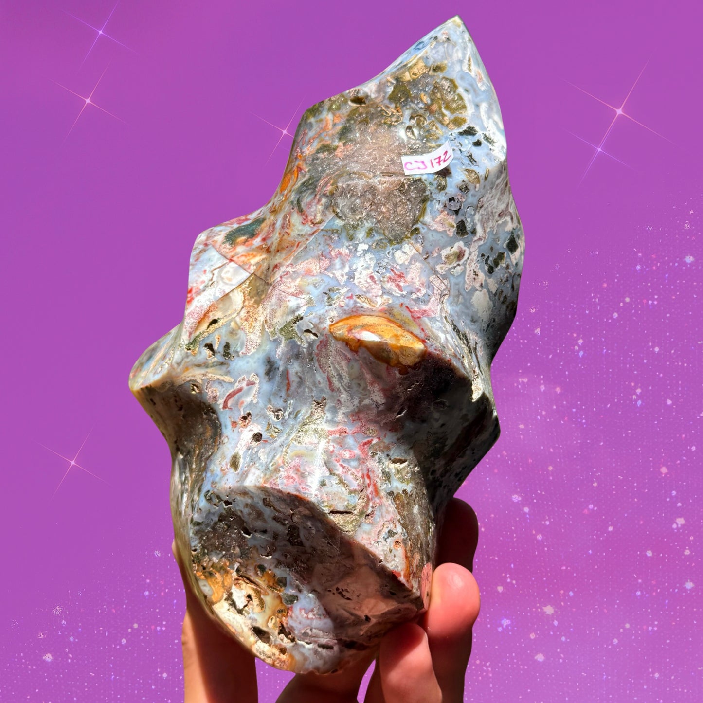 STUNNING Cosmic Ocean Jasper Flame