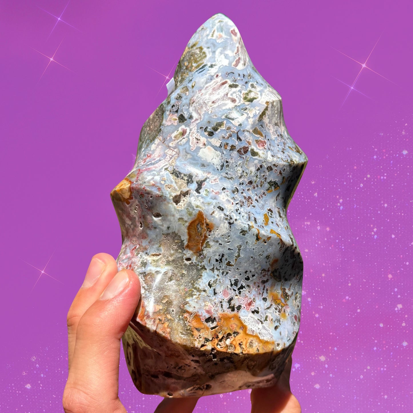 STUNNING Cosmic Ocean Jasper Flame