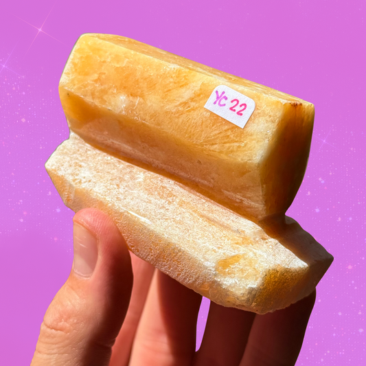 Orange Calcite Cylindrical Formation C22