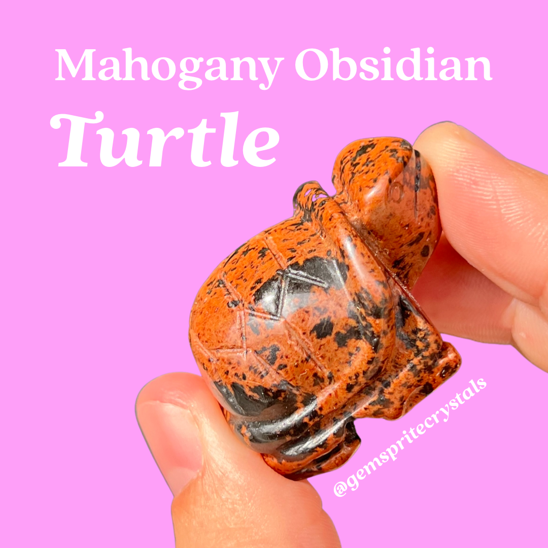Mahogany Obsidian Turtle