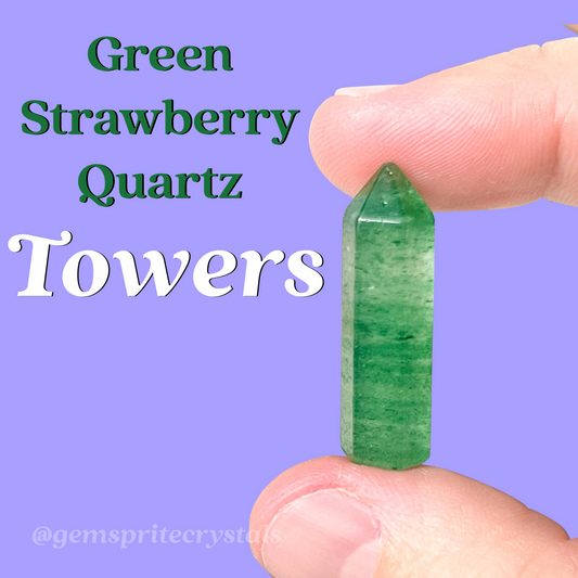 Green Strawberry Quartz Tower