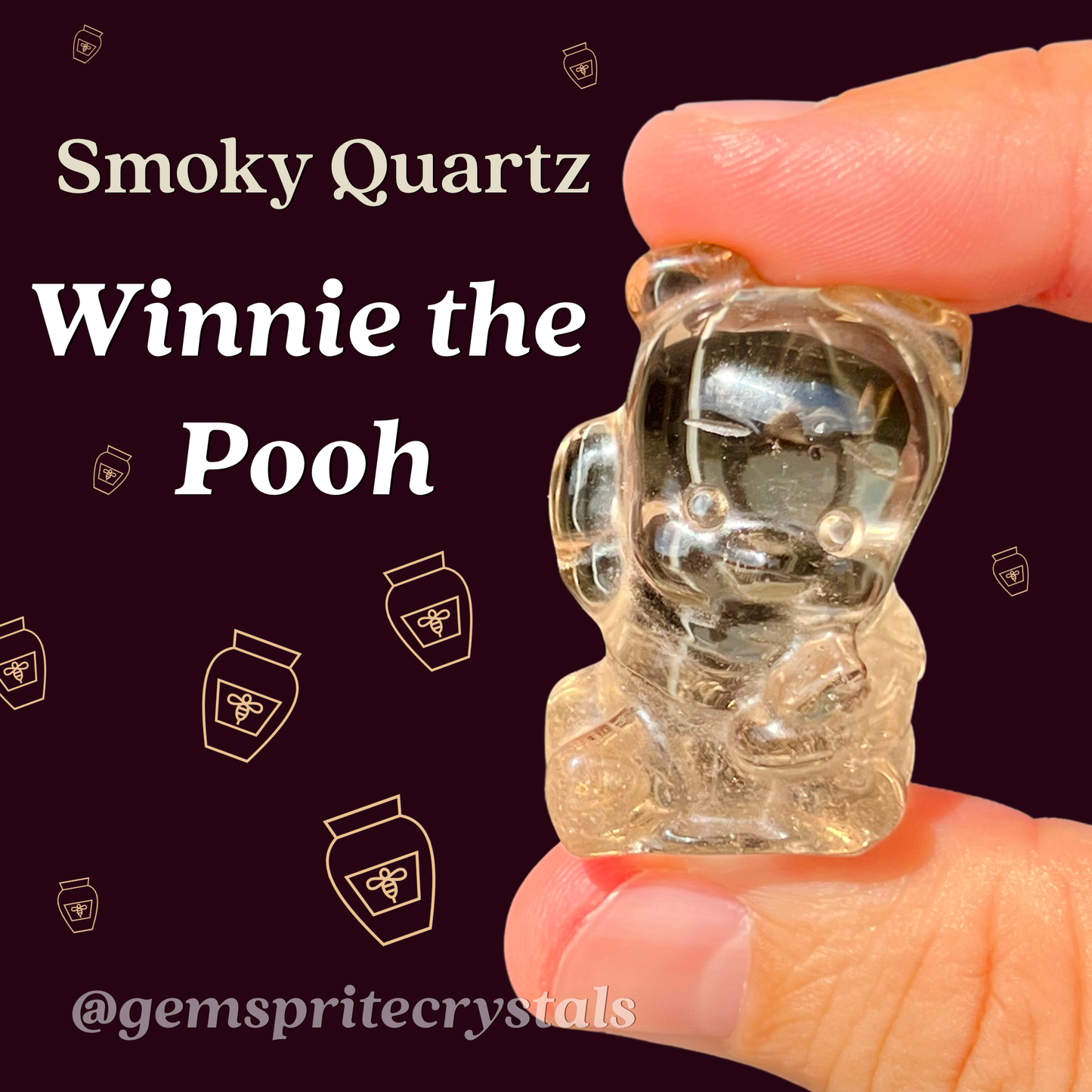 Smoky Quartz Winnie the Pooh