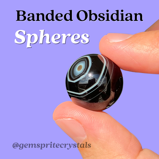 Banded Obsidian Spheres