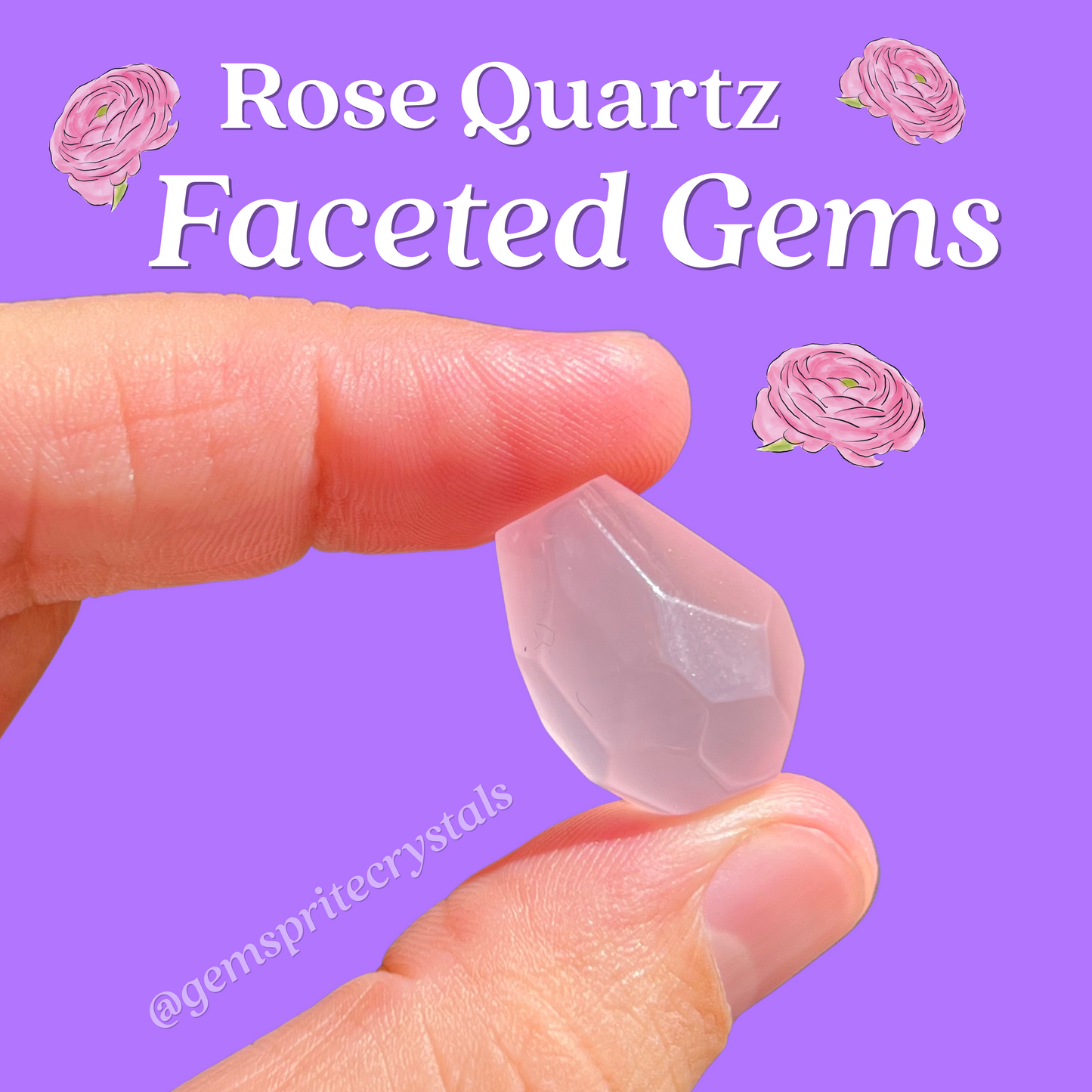 Rose Quartz Faceted Gems