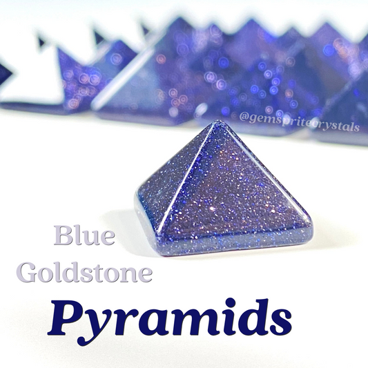 Blue Goldstone Mini Pyramid