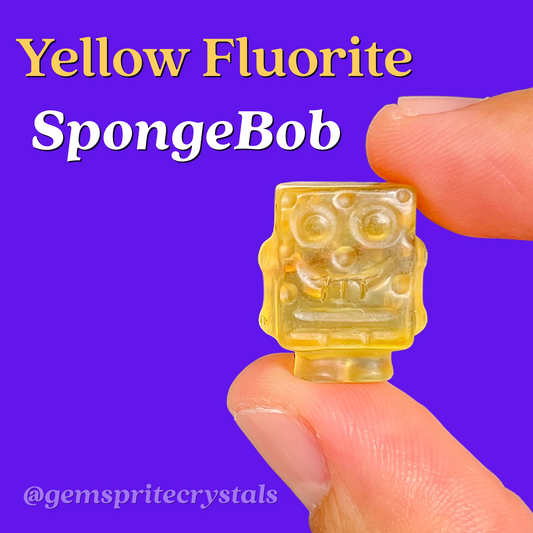 Yellow Fluorite SpongeBob