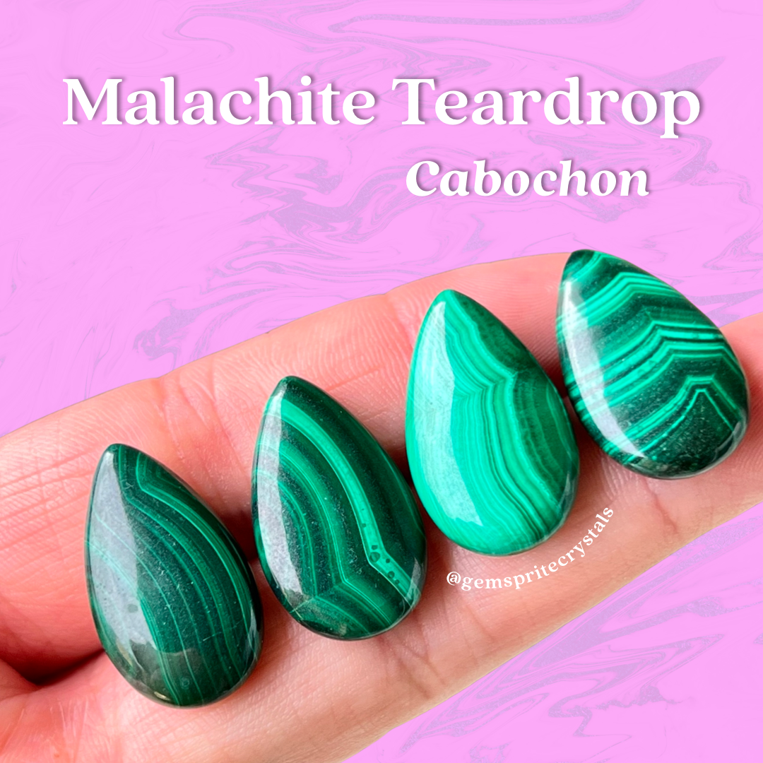 Malachite Teardrop Cabochon