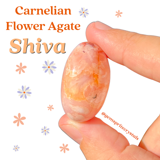 Carnelian Flower Agate Shiva