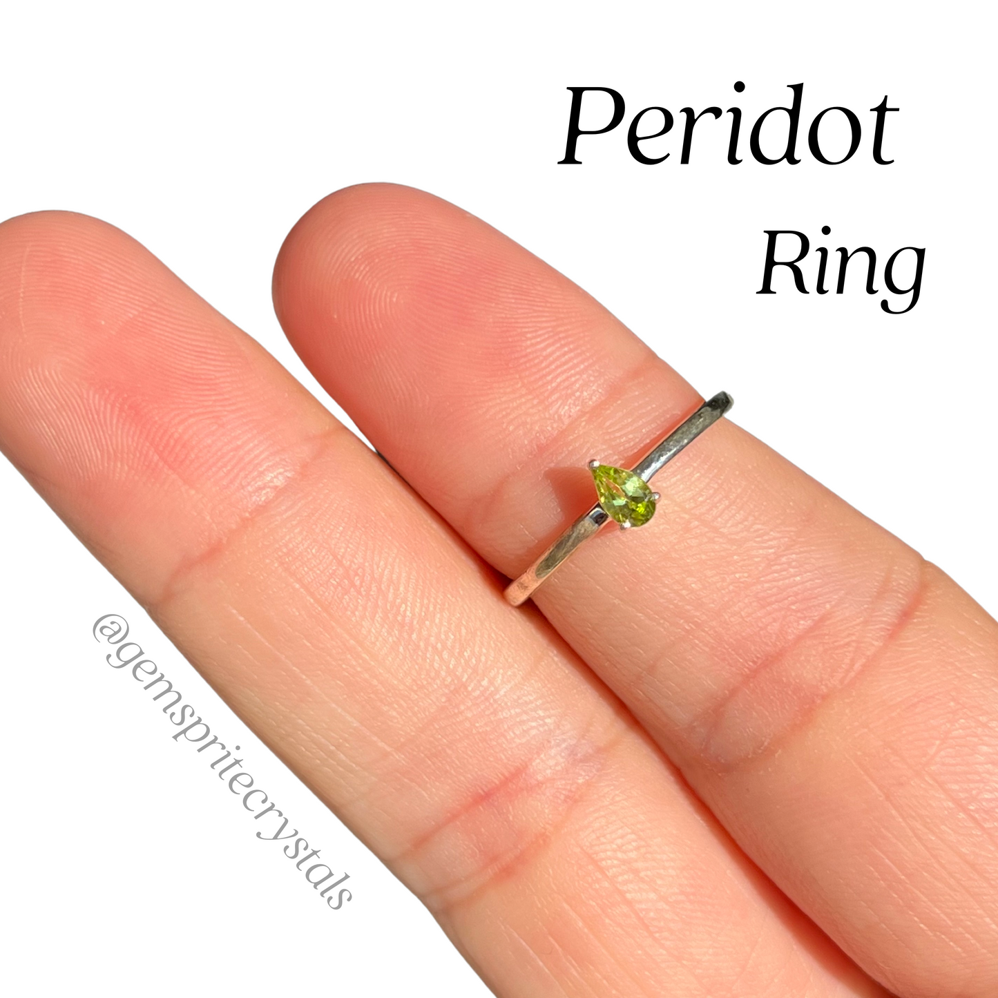 Peridot Teardrop Ring