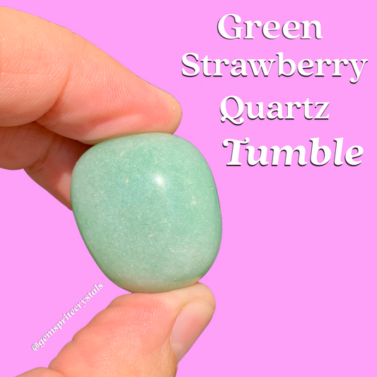 Green Strawberry Quartz Tumble