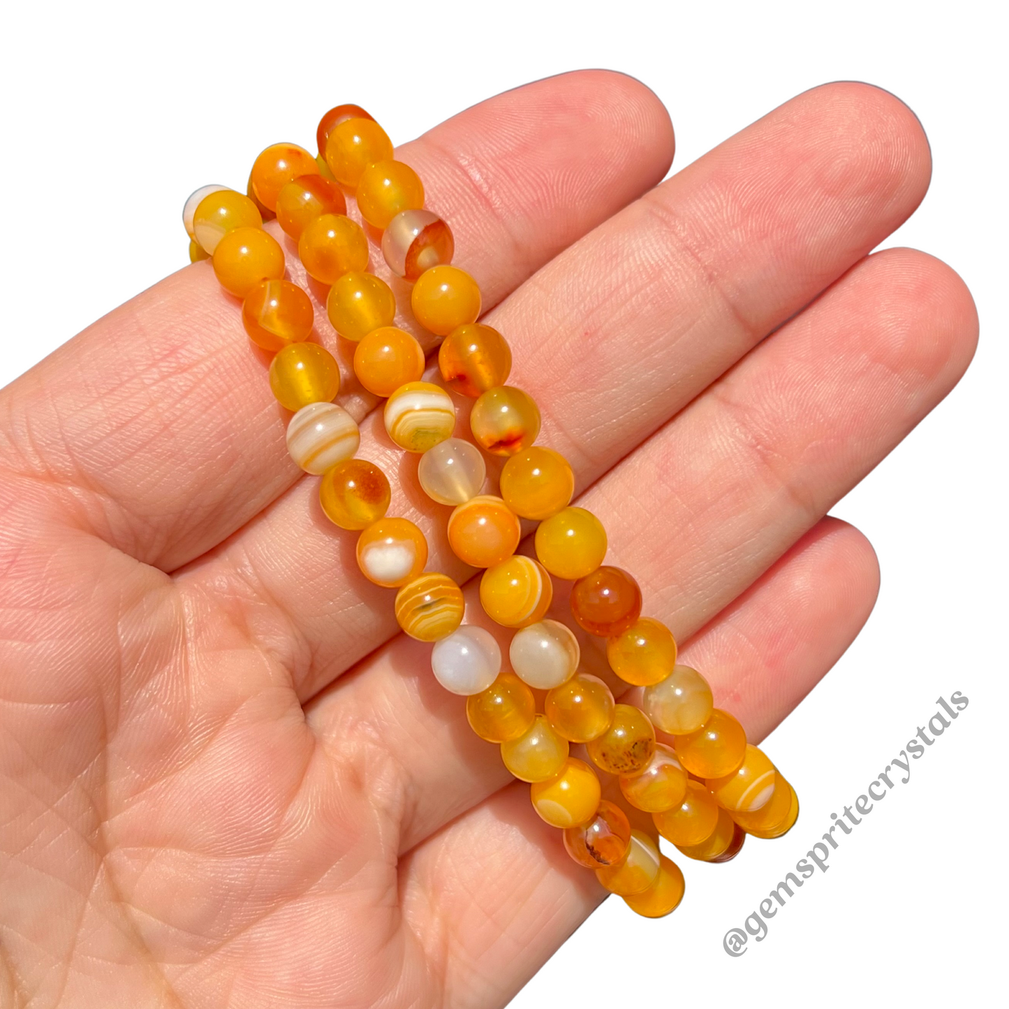 Banded Yellow Agate Bracelet