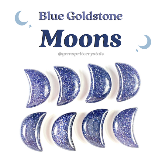 Blue Goldstone Mini Moon