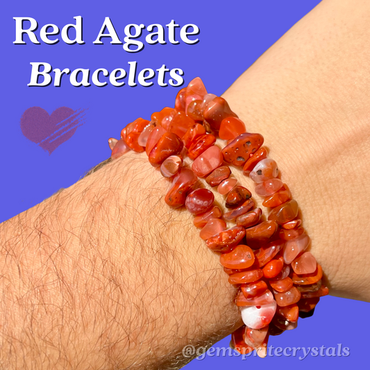 Red Agate Bracelets
