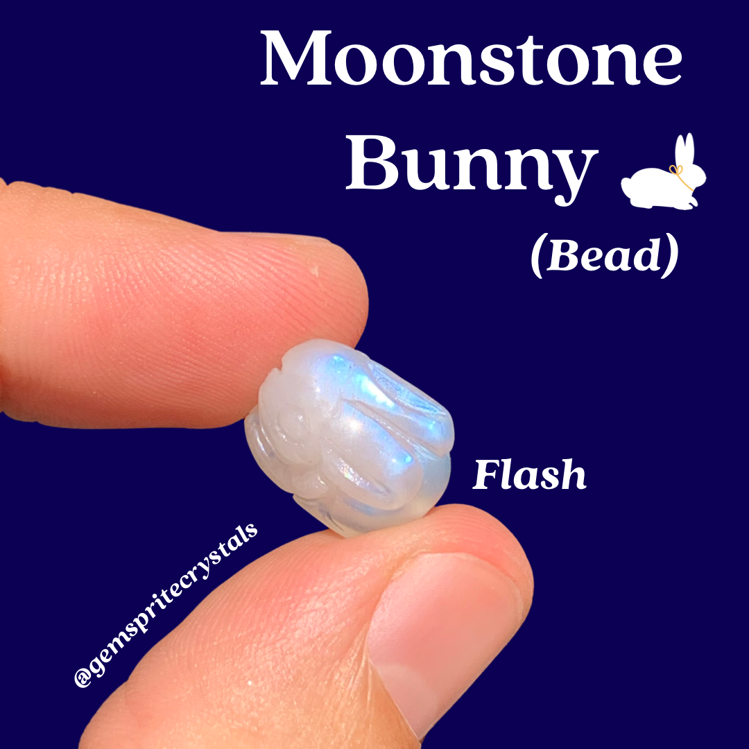 Moonstone Bunny Bead