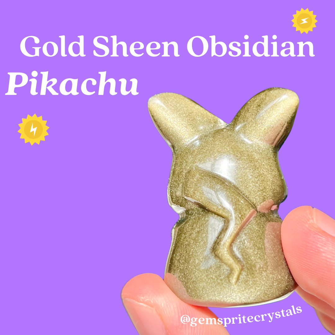 Gold Sheen Obsidian Pikachu