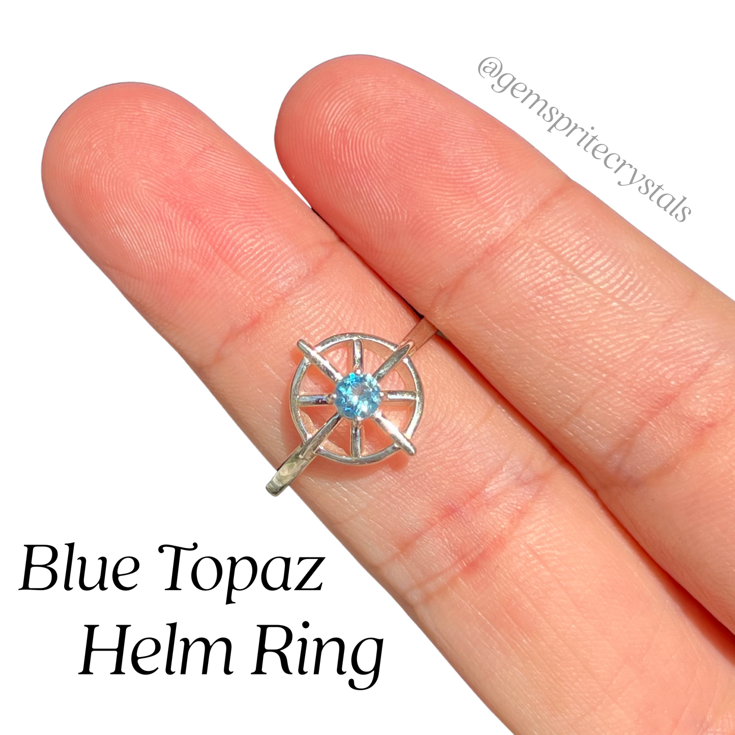 Blue Topaz Helm Ring