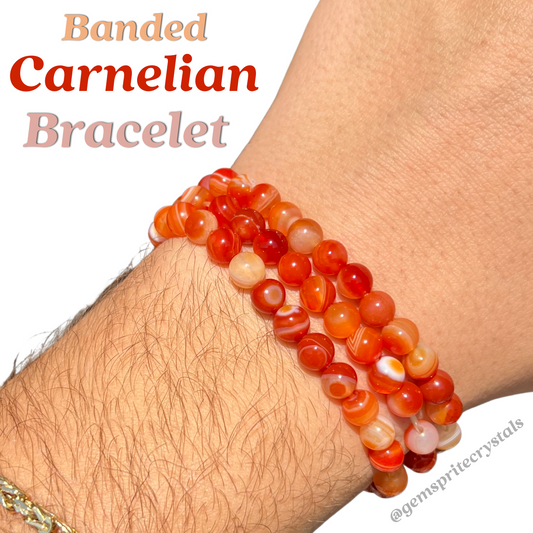 Banded Carnelian Bracelet