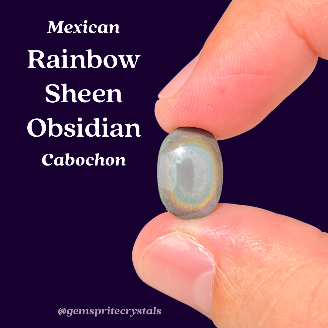 Rainbow Sheen Obsidian Cabochon