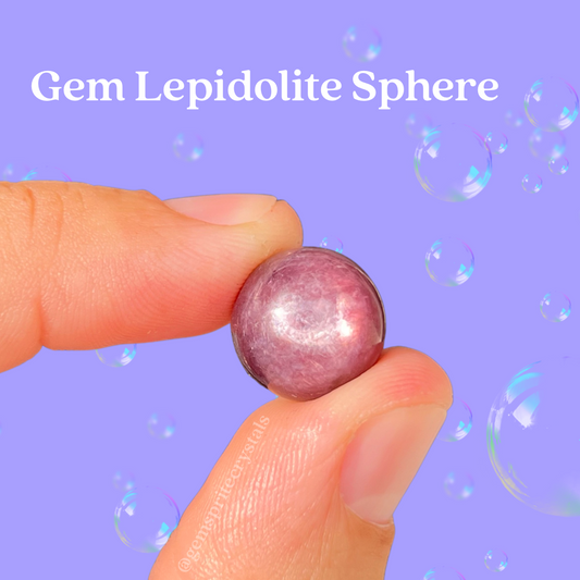 Gem Lepidolite Sphere