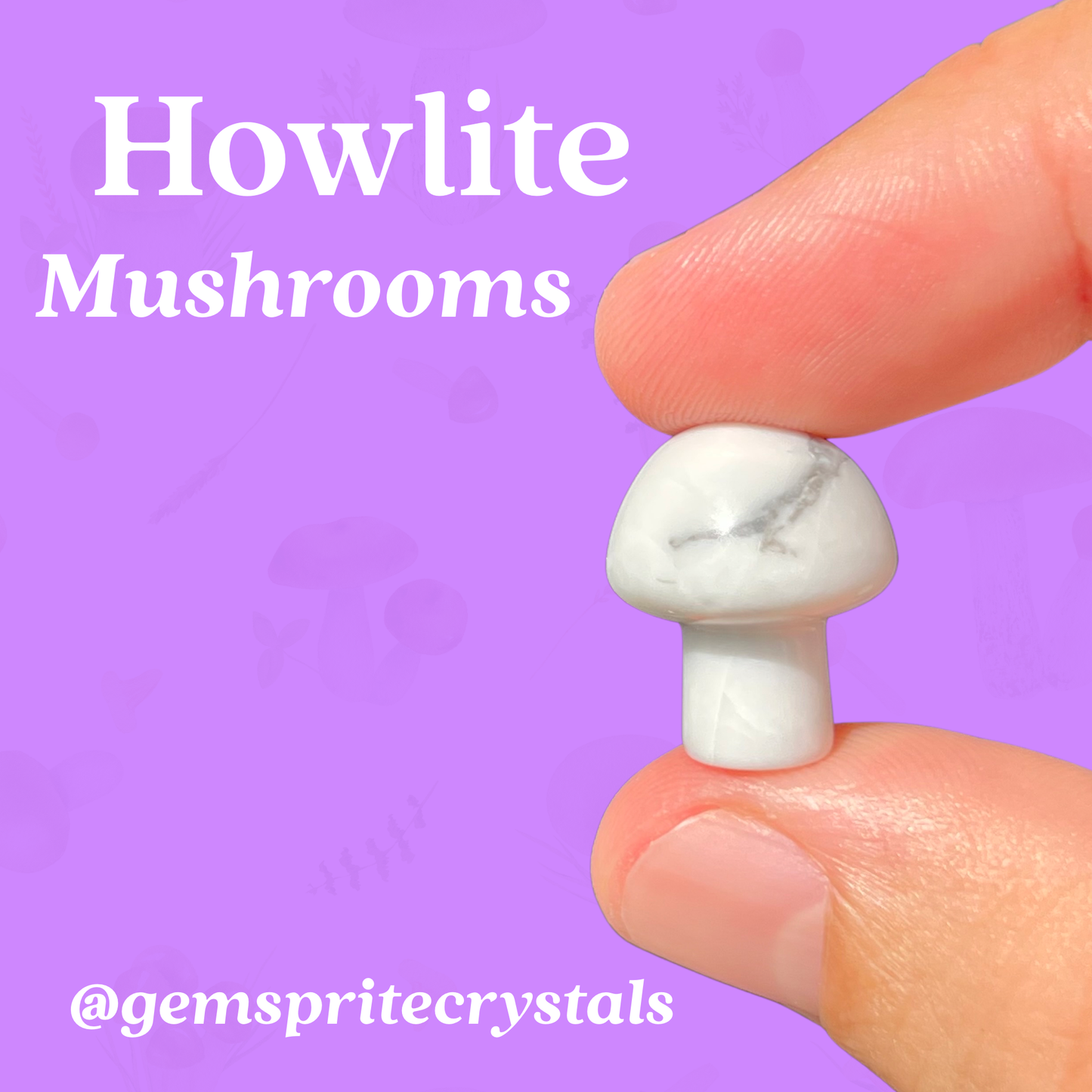 Howlite Mushrooms