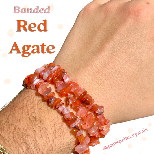 Banded Red Agate Bracelet