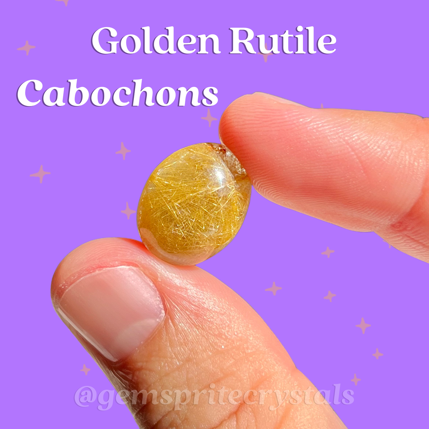 Golden Rutile Cabochons