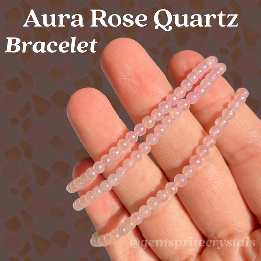 Aura Rose Quartz Bracelets