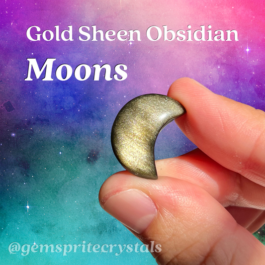 Gold Sheen Obsidian Moons