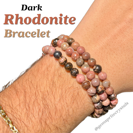 Dark Rhodonite Bracelet
