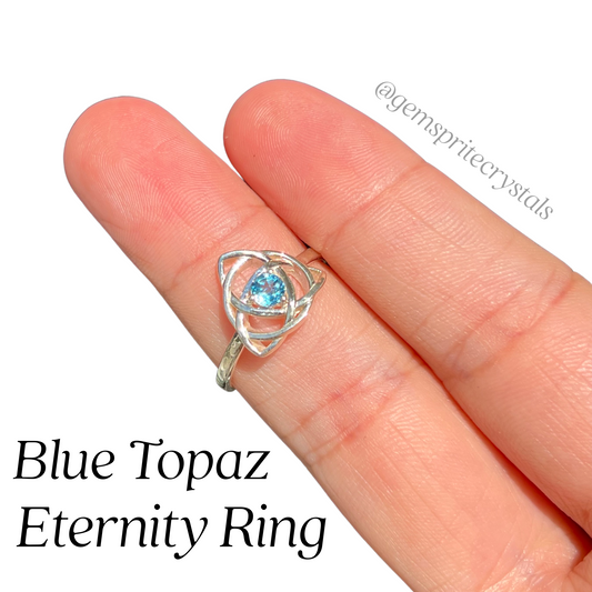 Blue Topaz Eternity Ring
